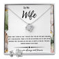Love Knot Necklace and Earrings For Wife