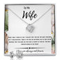 Love Knot Necklace and Earrings For Wife