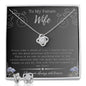 Future Wife Love Knot Necklace and Earrings