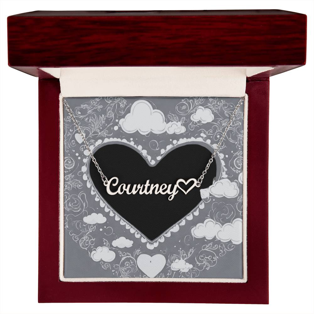 Beautiful Custom Name Necklace w/ Heart