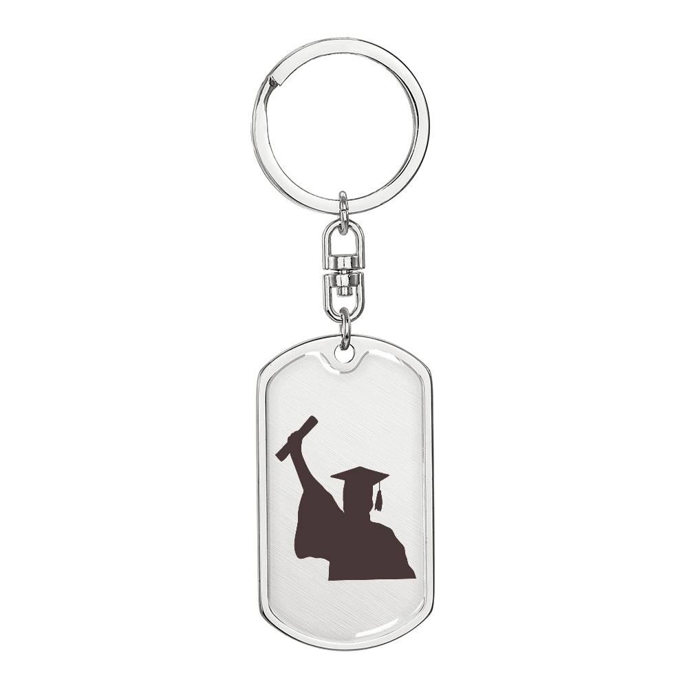 For The Graduate Engraved Keychain