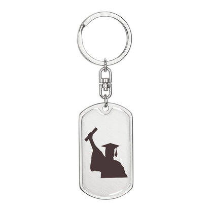 For The Graduate Engraved Keychain