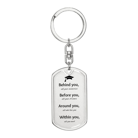 For The Graduate Engraved Keychain