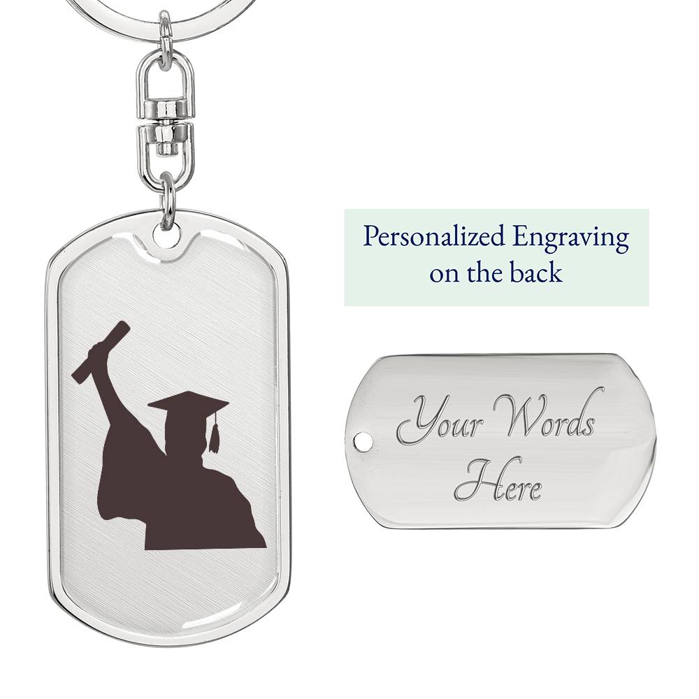 For The Graduate Engraved Keychain