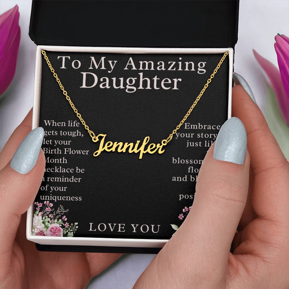 Beautiful Custom Name Necklace For Daughter