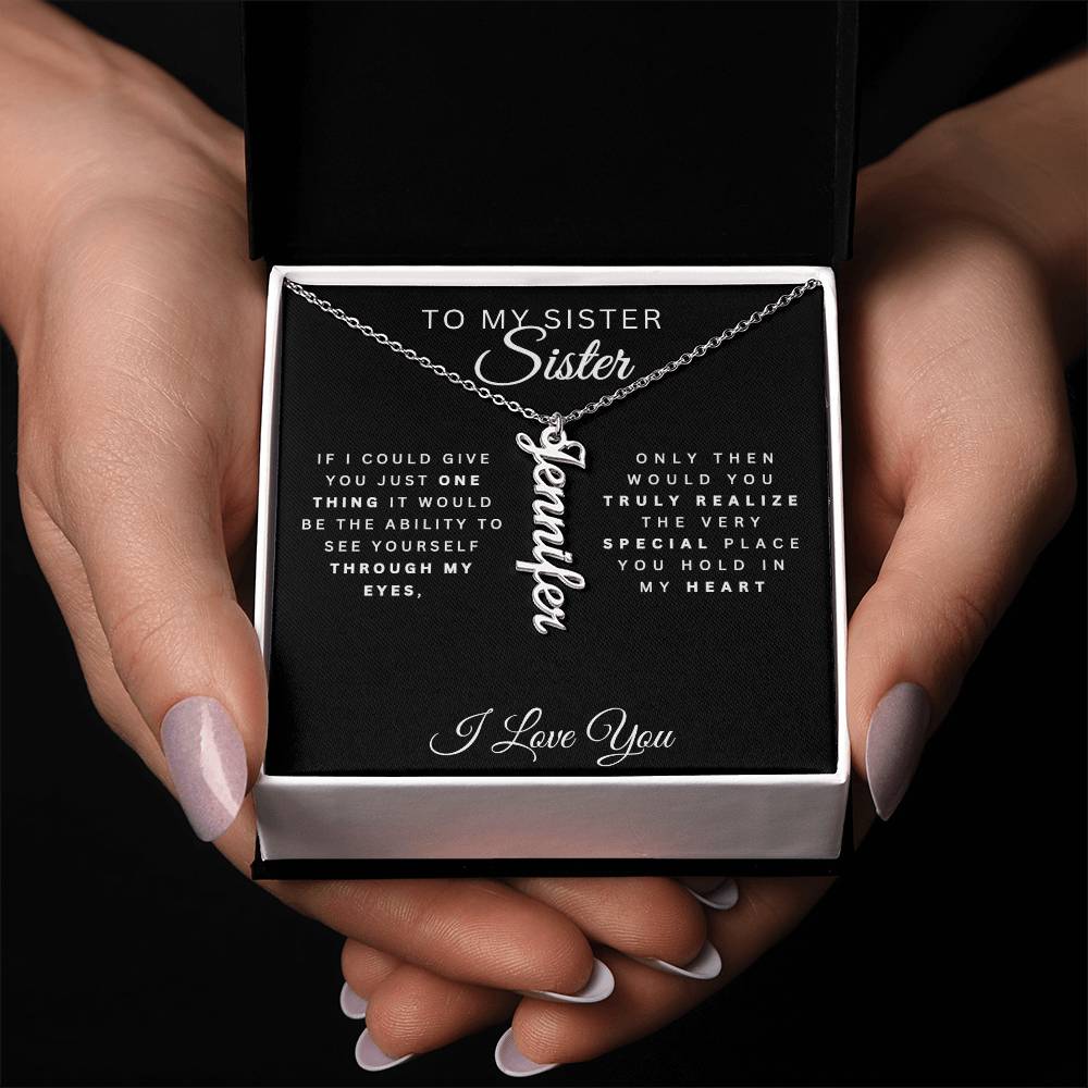 Beautiful Name Necklace For Sister