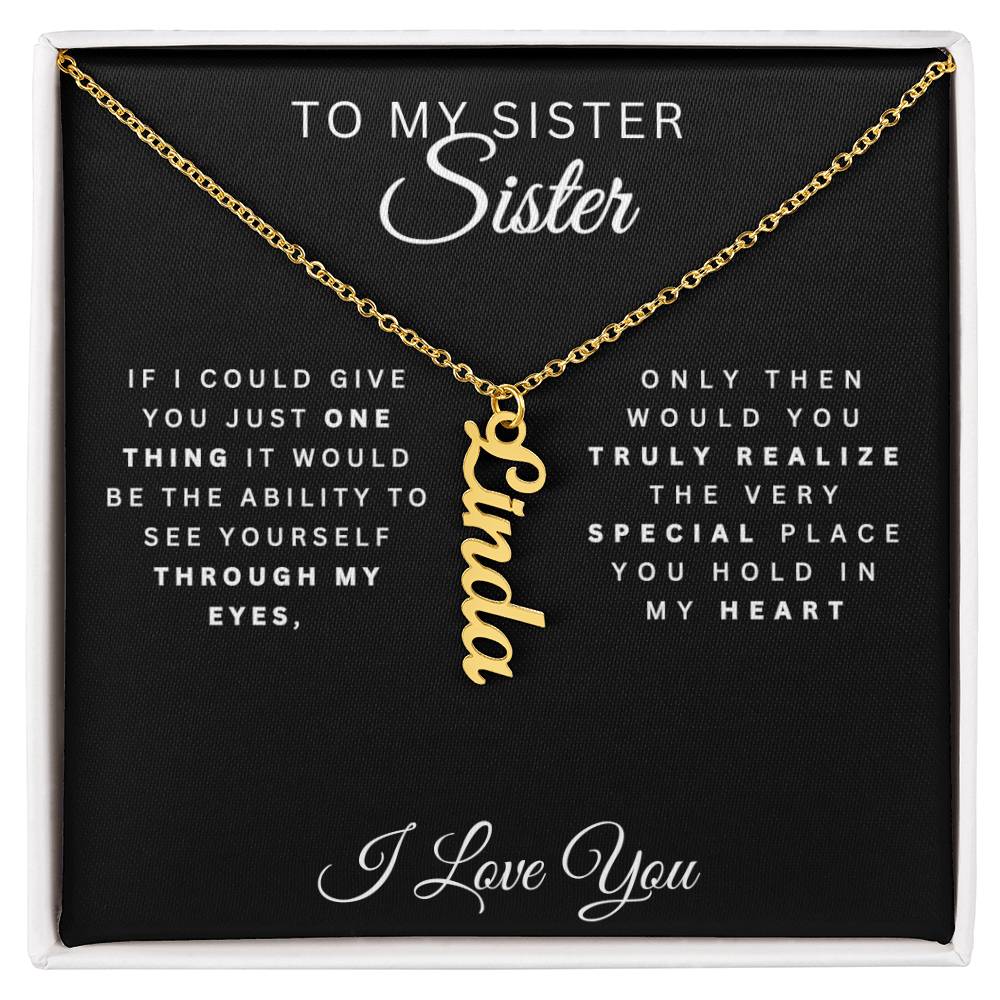 Beautiful Name Necklace For Sister