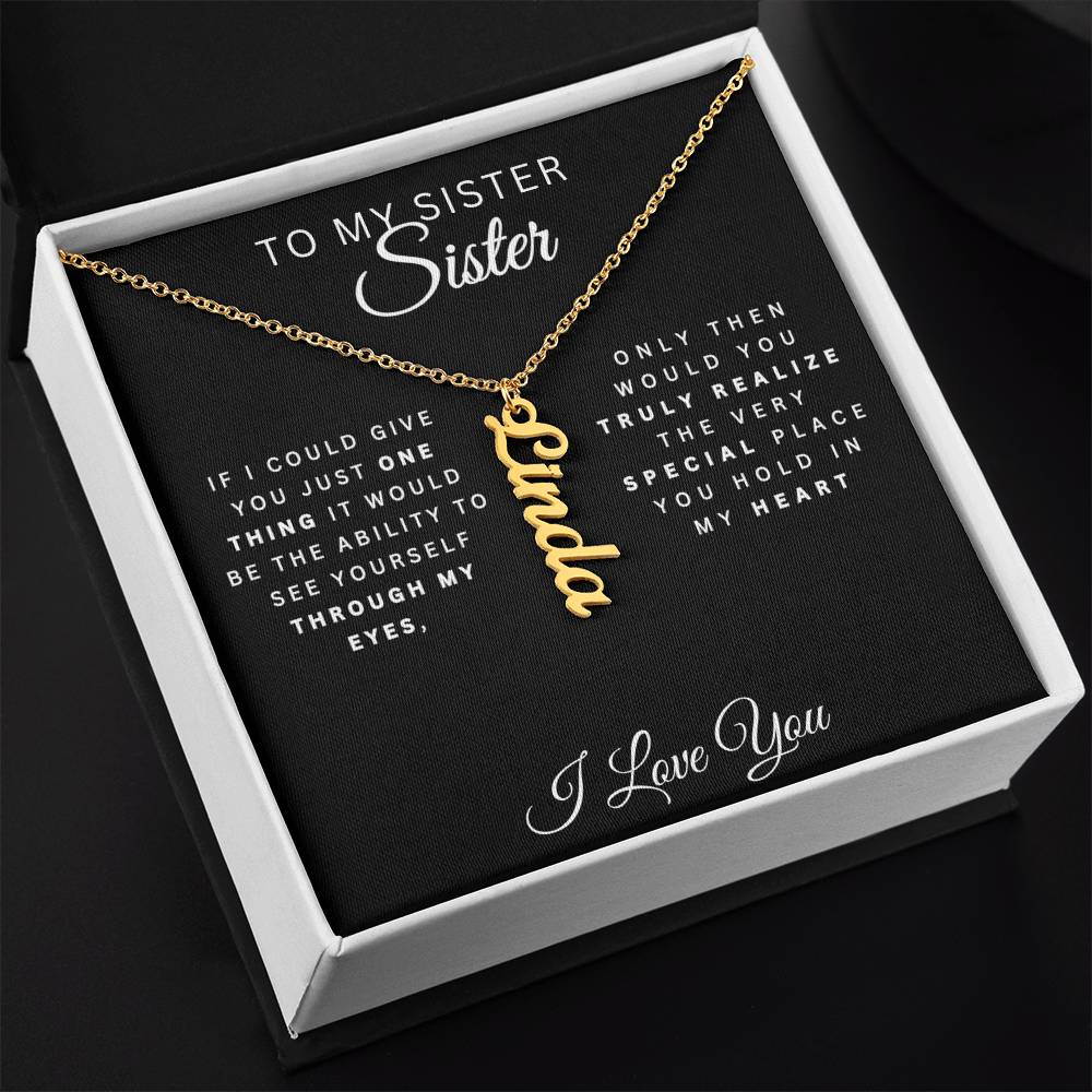 Beautiful Name Necklace For Sister