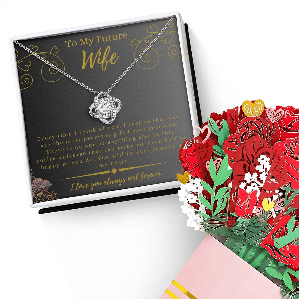 Future Wife Forever Love Necklace and Bouquet