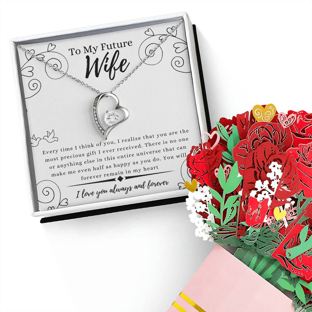 Future Wife Forever Love Necklace and Bouquet