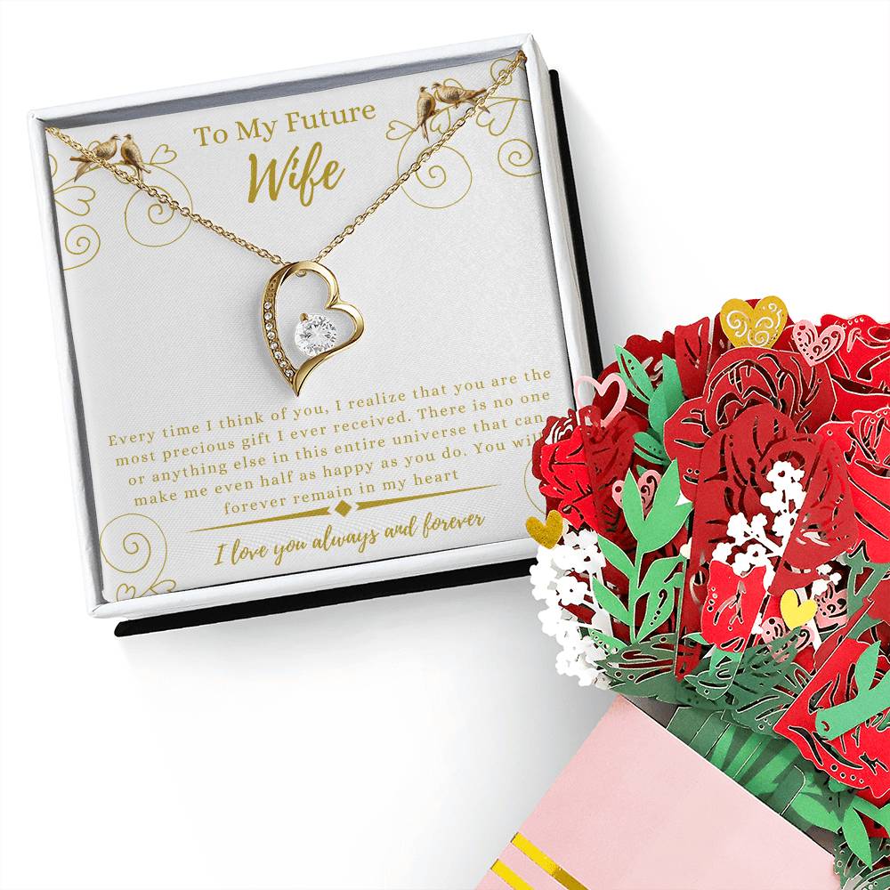 Future Wife Forever Love Necklace and Bouquet